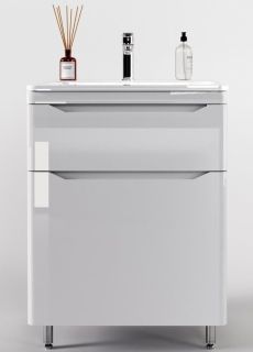 Тумба под раковину Style Line Марелла 70 Люкс Plus СС-00002399 белый глянец