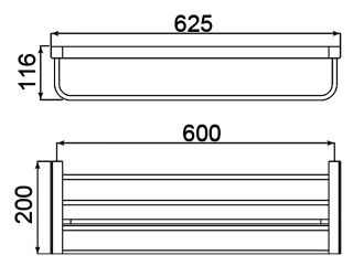 Полка для полотенец Timo Selene чёрный 14058/03