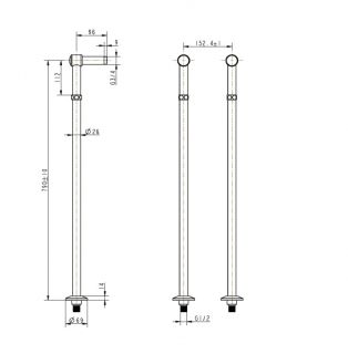 Держатели для напольного смесителя Boheme Medici бронза 601