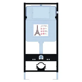 Инсталляция Jacob Delafon EDF103-CP с безободковым унитазом Struktura сиденье с микролифтом клавиша смыва хром