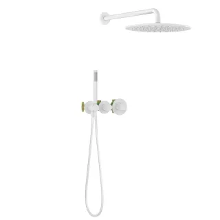 Душевой комплект Timo Saona SX-2359/16SM с термостатом белый матовый