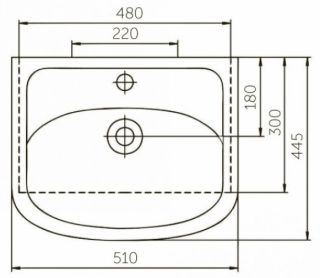 Мебельная раковина Rosa Уют 659 50см белый