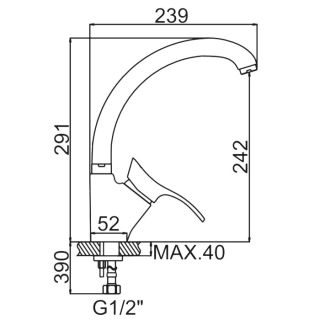 Смеситель для кухни Frap F4101-14 коричневый