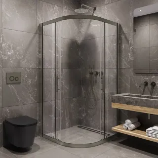 Душевой уголок Timo T43 100x100 см никель