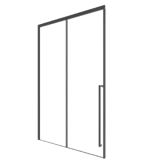 Душевая дверь в нишу Timo T58R 140 см правая чёрный