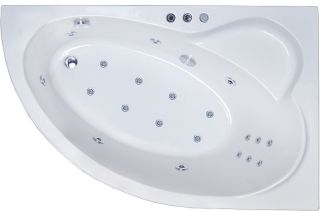 Гидромассажная ванна Royal Bath Alpine De Luxe 150x100см правая белый RB819100DL-R