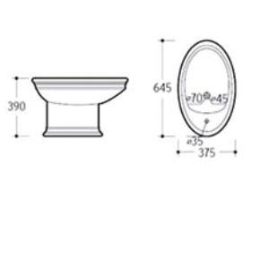 Биде напольное Laguraty 0205C белый