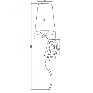 Бра Boheme Brillante хром 757