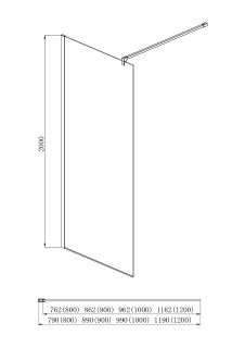 Душевая перегородка Aquatek Walk in AQ WIW 08020CH 80см хром