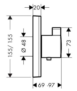 Смеситель для душа Hansgrohe  ShowerSelect Highflow 15760990