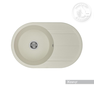 Мойка кухонная Акватон Амира 78см жемчуг