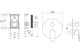 Смеситель для душа Aquatek Бетта AQ1146MB черный