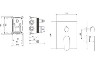 Смеситель для душа Aquatek Оберон AQ1247MB черный