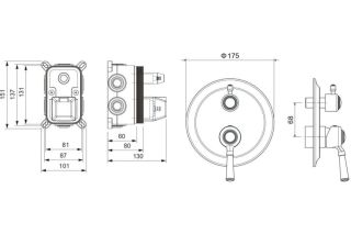 Смеситель для душа Aquatek Классик AQ1547PG золото