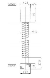 Шланг душевой Bossini Doppia A00048C.030 150 см хром