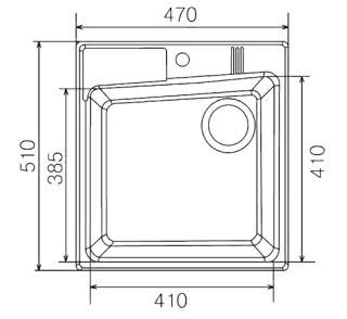 Мойка кухонная Акватон Парма 51 см шампань