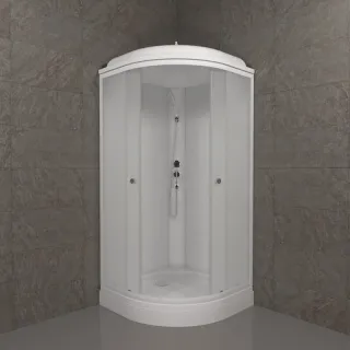 Душевая кабина Triton Вельвет Щ0000064622 80x80 см профиль белый стекло матовое