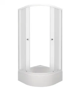 Душевая кабина Triton Вельвет Щ0000063057 90x90 см профиль белый стекло матовое