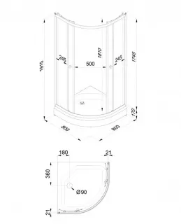 Душевой уголок Triton Ультра Щ0000061784 80x80 см профиль белый стекло прозрачное