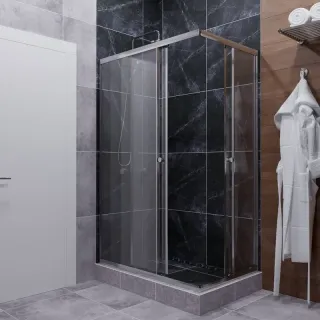 Душевой уголок Triton Вента Щ0000057860 100x80 см профиль хром стекло прозрачное