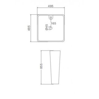Напольная раковина Gappo GT601 50 см белый