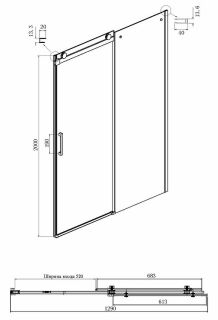 Душевой уголок Ambassador Benefit 19021102HX-110HX 130x110см хром/прозрачное