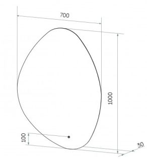 Зеркало с подсветкой Continent Alma ЗЛП613 с сенсорным выключателем 70см