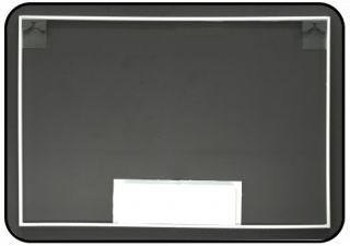 Зеркало с подсветкой Continent Torry ЗЛП1528 с бесконтактным сенсором 100x70см чёрный