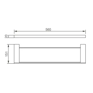 Полка Aquanet 187070 хром
