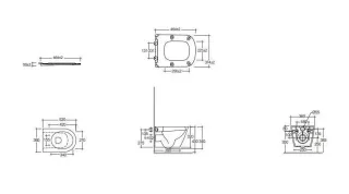 Подвесной унитаз Kludi Resa R 23WCSET43 безободковый смыв торнадо белый