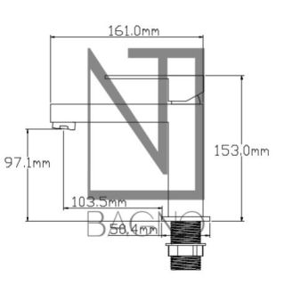Смеситель для раковины NT Bagno Adigo GG NT9001GG серый/розовое золото