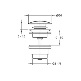 Донный клапан для раковины Jacob Delafon E30536-2MB золото