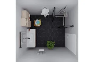 Душевой уголок Triton Вента Щ0000053382 100x100 см профиль чёрный стекло прозрачное