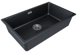 Мойка кухонная Paulmark Lumi LU74-BLM чёрный металлик