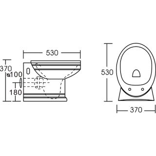 Унитаз CeramaLux Lux Classic 1412 приставной с сиденьем Микролифт