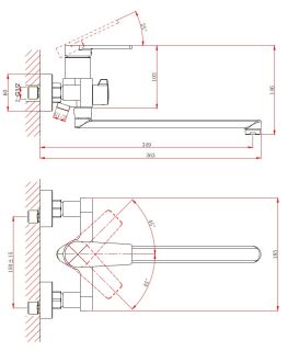Смеситель для ванны с душем DQ Bayern.F?rth DA1523308 белый
