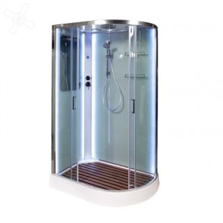 Душевая кабина Deto А102 L LED с кнопкой 120х80х220 см