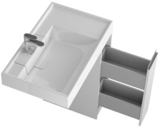 Тумба под стиральную машину Акватон Лондри 20см белый 1A236101LH010