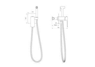 Гигиенический душ со смесителем Wonzon & Woghand Edge WW-88829003-BG брашированное золото
