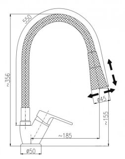 Смеситель для кухни Rav Slezak Colorado CO306.5/13CMATZ черный золото
