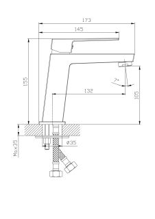 Смеситель для умывальника RUSH Thira (TR3635-12White)