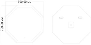 Зеркало с подсветкой Art&Max Argo 70см AM-Arg-700-700-DS-F
