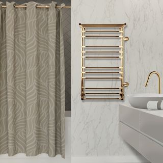 Полотенцесушитель водяной Indigo Brace LBCW100-50GDPR-б/п-60K3пр.с полкой 100x50 см золото