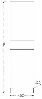 Пенал СанТа Марс 700249 50см белый