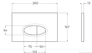 Кнопка смыва BelBagno BB050CR.MAT, матовый хром