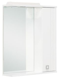 Шкаф-зеркало с подсветкой Onika Лига 205202 правый 52см белый