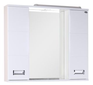 Шкаф-зеркало с подсветкой Onika Балтика 208024 80см белый