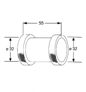 Соединение для труб Kludi хром 1043205-00