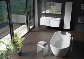 Ванна из искусственного камня Riho Bilbao B118001105 170x70см белый