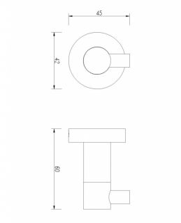 Крючок Omnires Modern Project графит MP60110GR